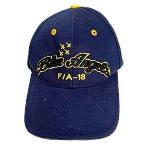 Air Show Merchandise Blue Angles F/A-18 Embroidered Six Panel Baseball Cap 💙💛
